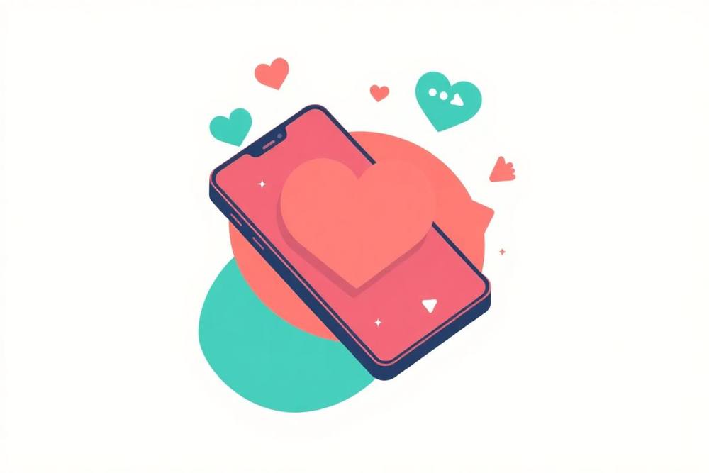 Illustration of a phone surrounded by likes and comments